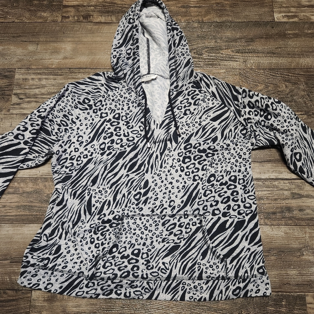 CD Daniels Animal Print Hoodie Sweatshirt 1X